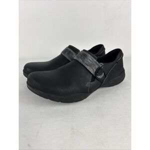 Clarks‎ Collection Womens 6.5M Roseville Dot Loafer 27857 Black Slip On Shoe EUC
